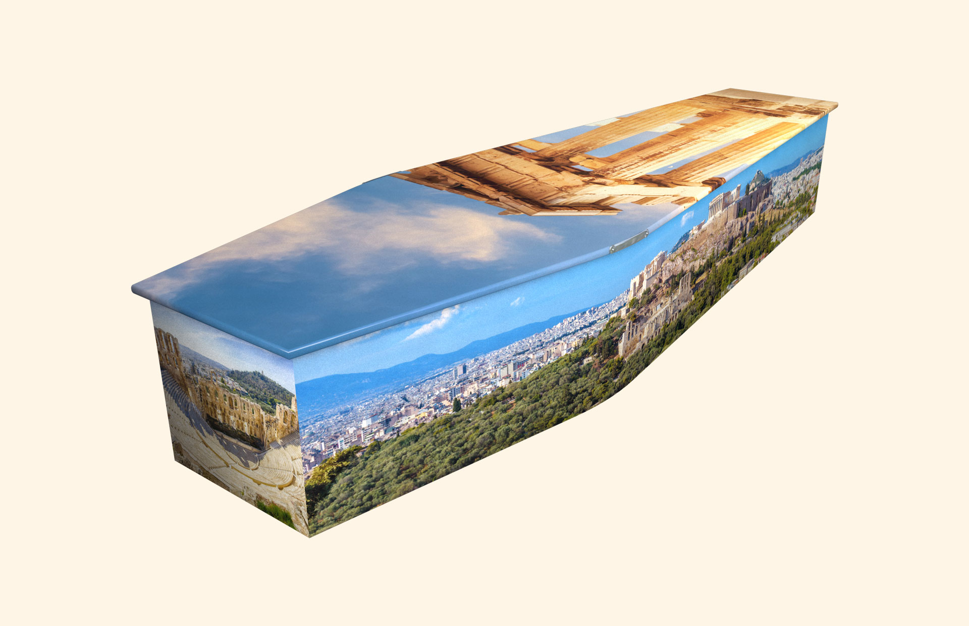 The Acropolis design on a traditional coffin